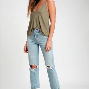 Free People Khaki Tank